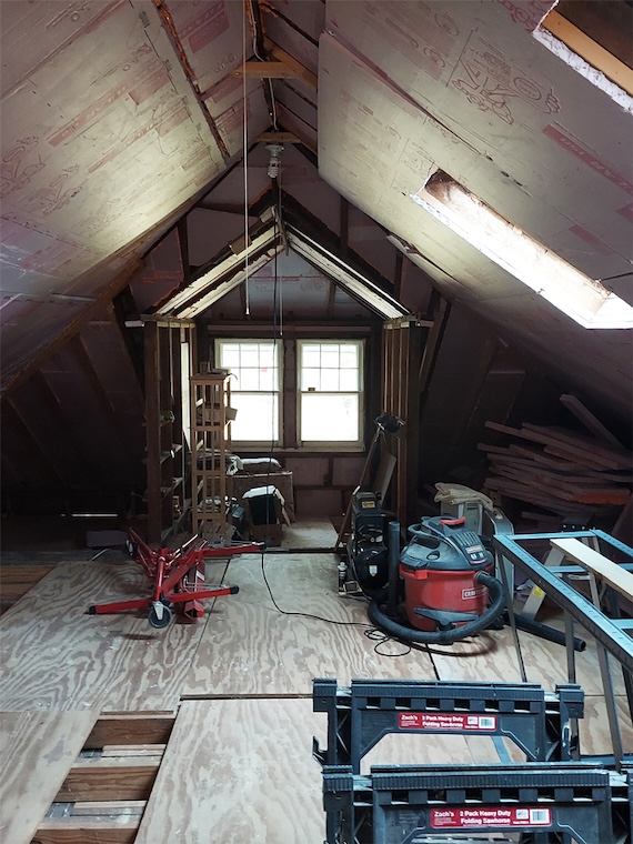 Attic before.
