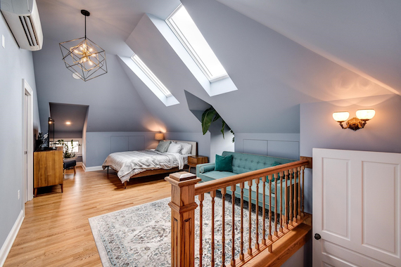 Attic remodeling.