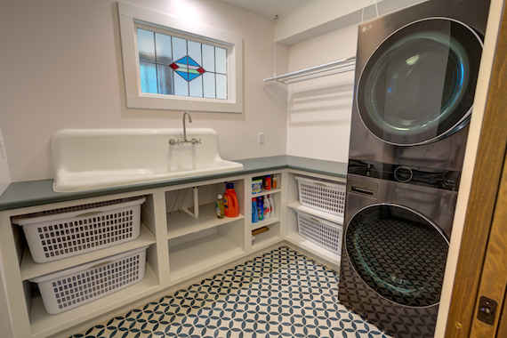 Monroe Street area home laundry room.