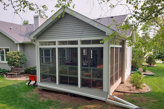 Westside Madison screened-in porch.